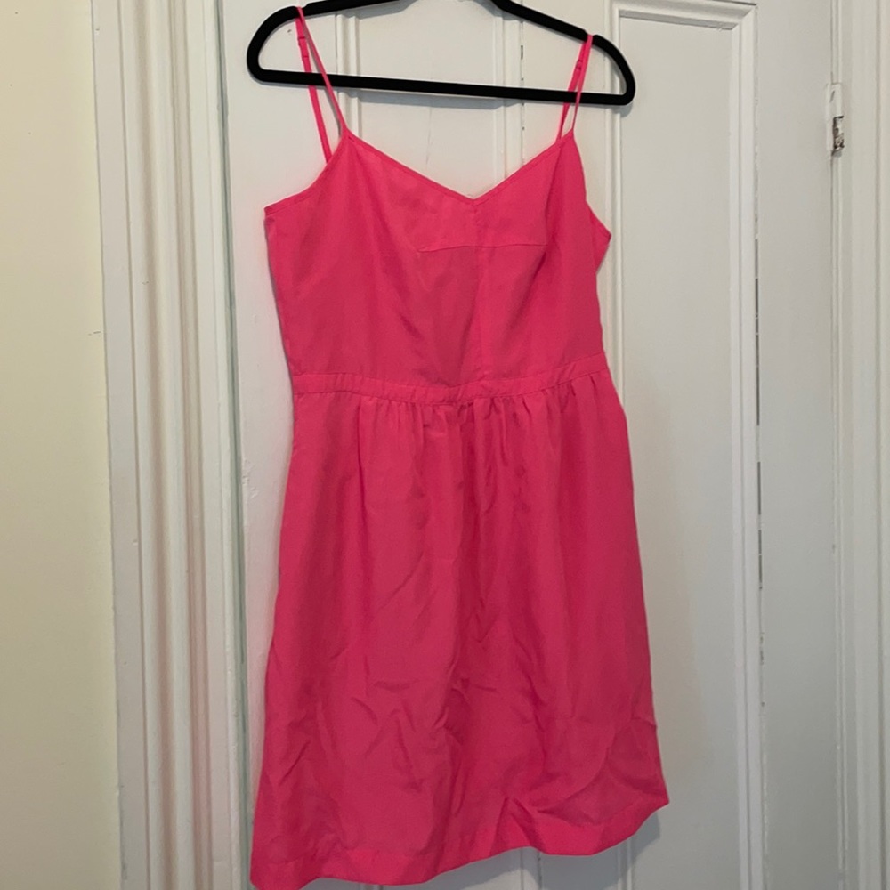 J.Crew vibrant pink dress